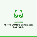Solarized RETRO COMBO Sunglasses Tort / Gold 1 Pair