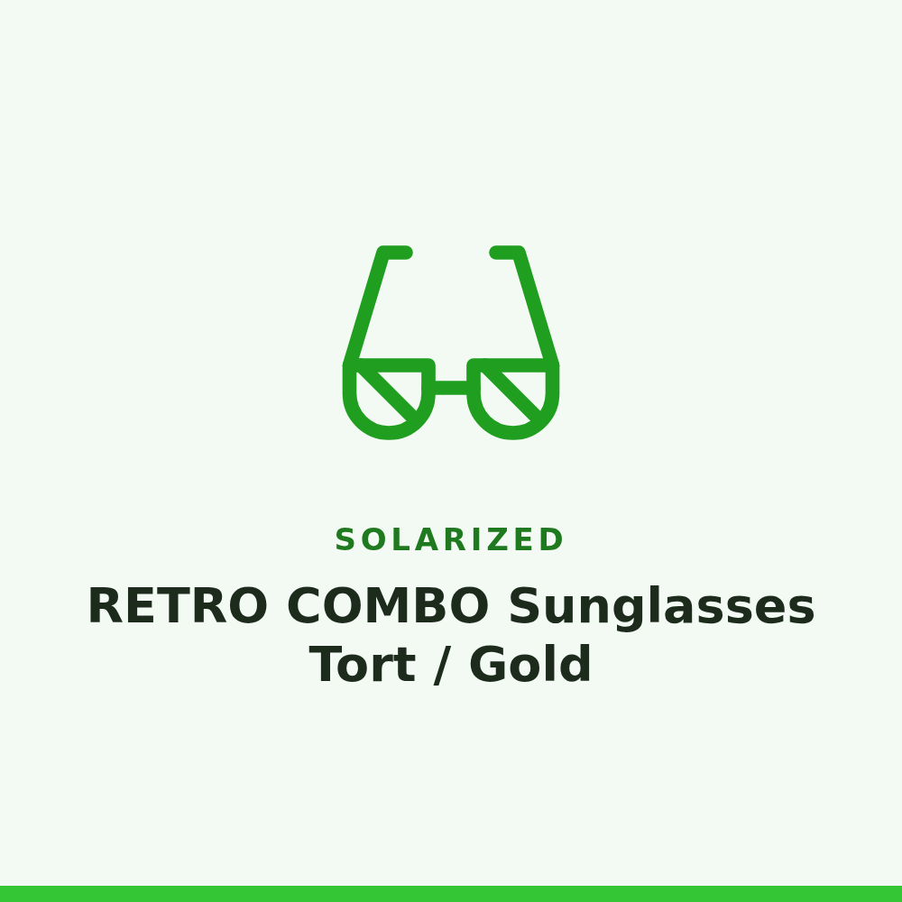 Solarized RETRO COMBO Sunglasses Tort / Gold 1 Pair