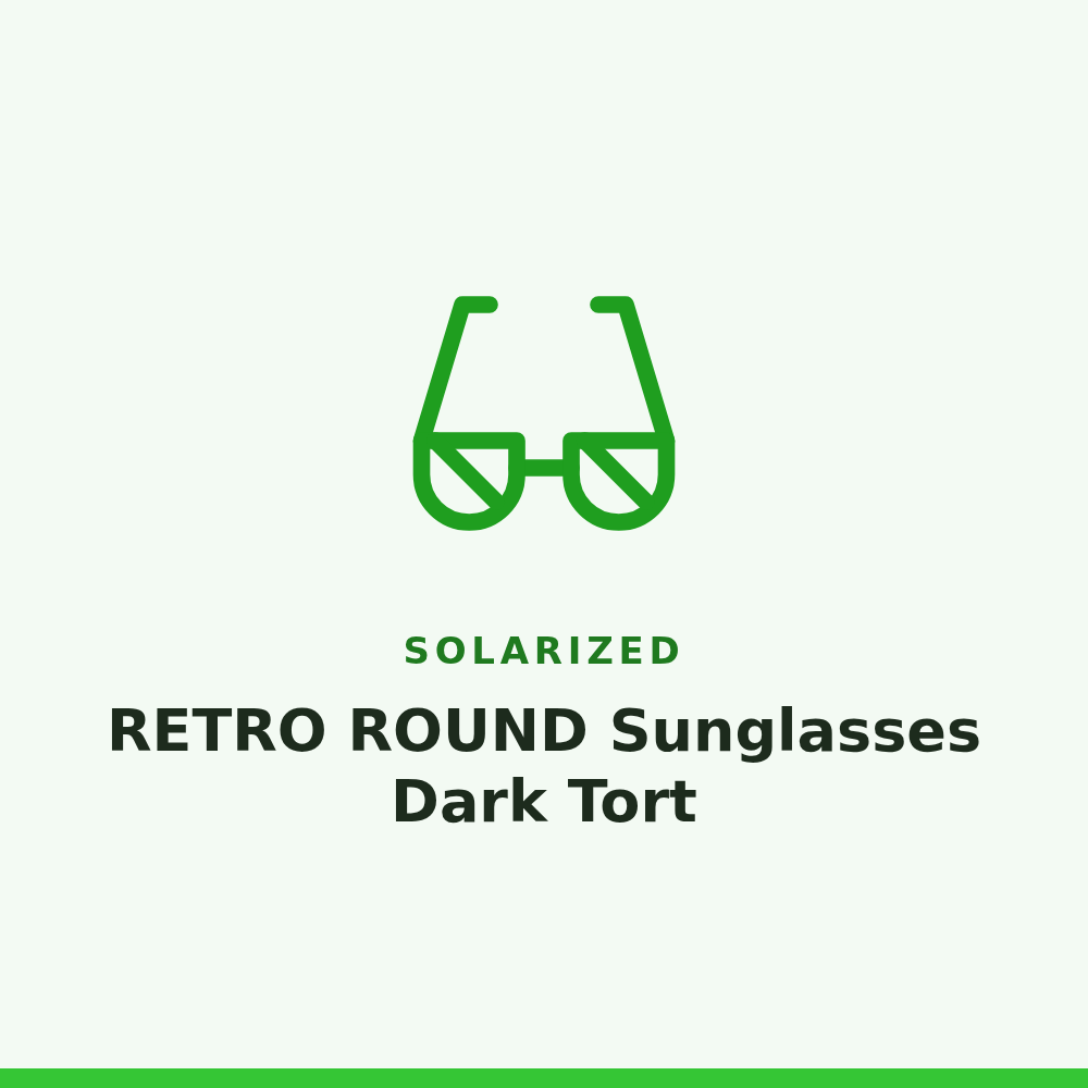 Solarized RETRO ROUND Sunglasses Dark Tort 1 Pair