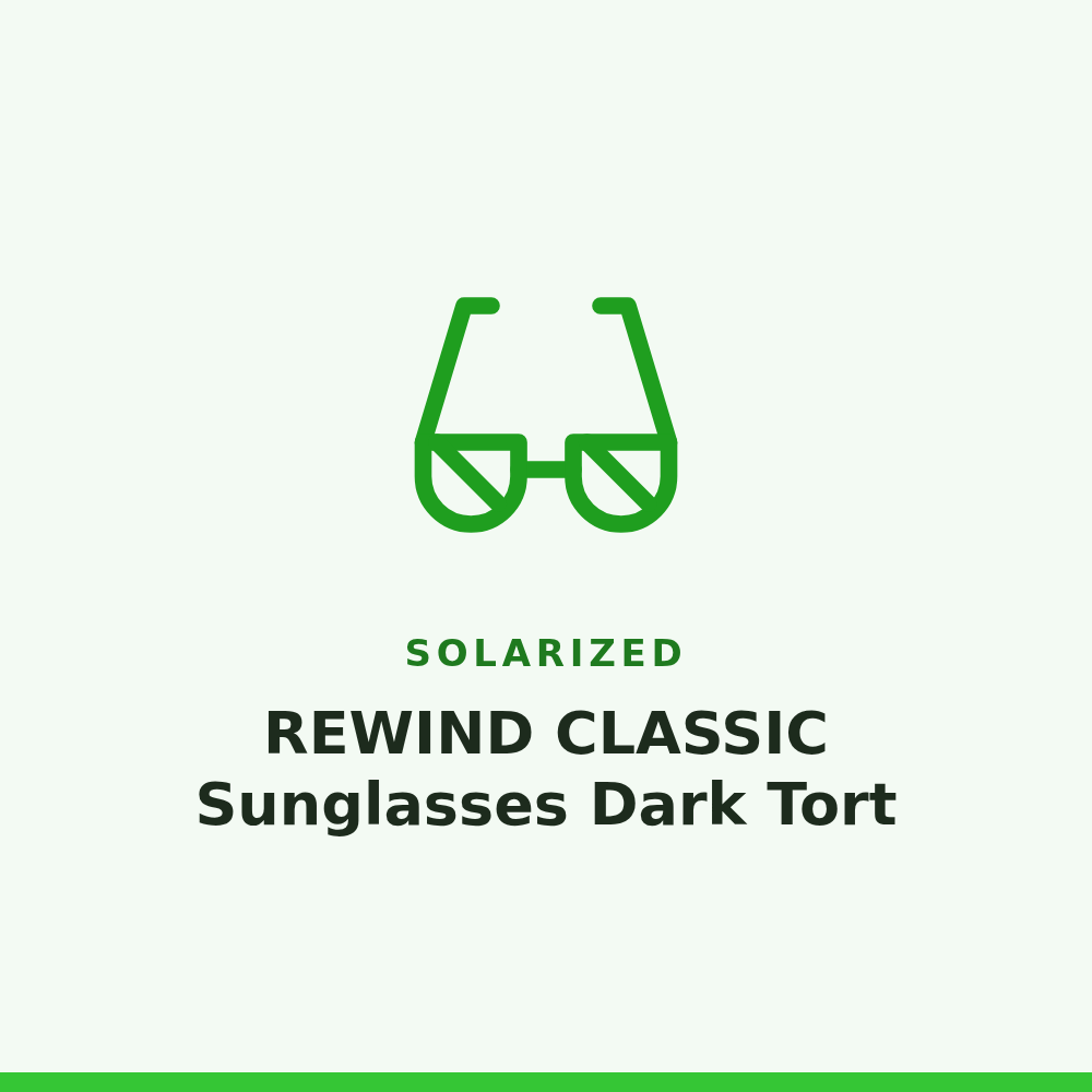 Solarized REWIND CLASSIC Sunglasses Dark Tort 1 Pair
