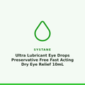 Systane Ultra Lubricant Eye Drops Preservative Free Fast Acting Dry Eye Relief 10mL