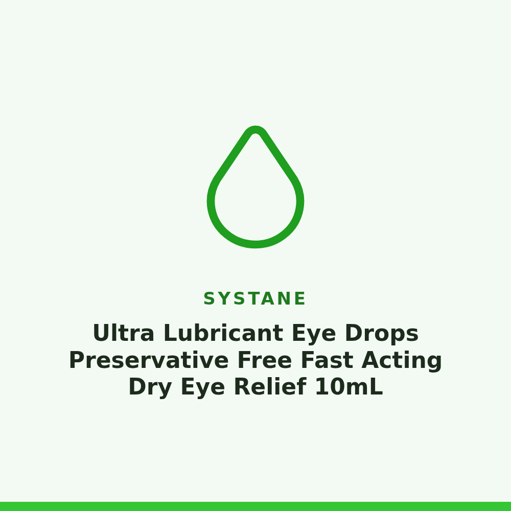 Systane Ultra Lubricant Eye Drops Preservative Free Fast Acting Dry Eye Relief 10mL