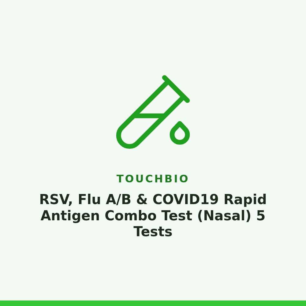 TouchBio RSV, Flu A/B & COVID19 Rapid Antigen Combo Test (Nasal) 5 Tests