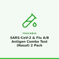 TouchBio SARS-CoV-2 & Flu A/B Antigen Combo Test (Nasal) 2 Pack